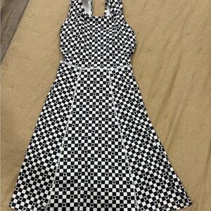 Black & White Checkered Disney Athletic Dress